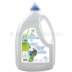 Lessive liquide concentrée GREEN'R ULTRA WASH 3L, hypoallergénique